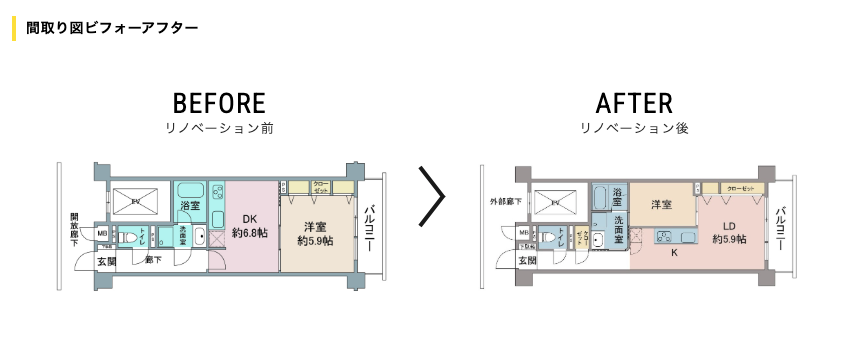 3. 東京都 30平米台 「回遊動線を意識した間取り」