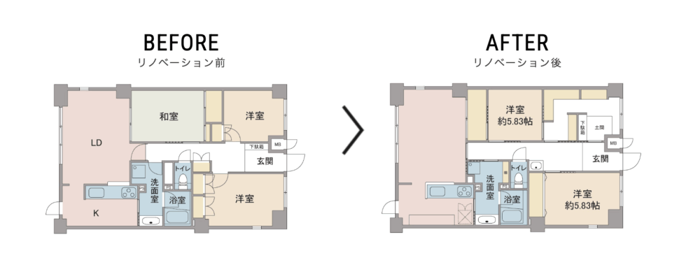 千葉県 70平米台「光と風の回る、ノルディック調のカラーを取り入れた明るい空間」