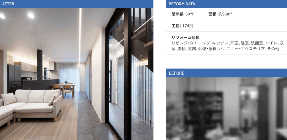 T様はご結婚を機にご祖父母の家を受け継ぎ、築60年の住まいをリフォームされました。