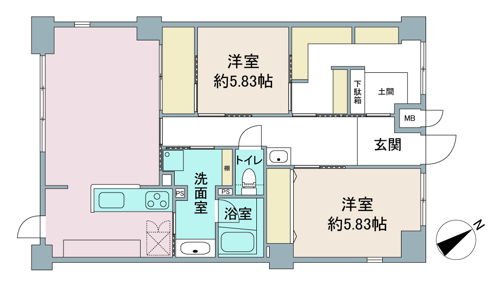 間取り図：リノベーション後