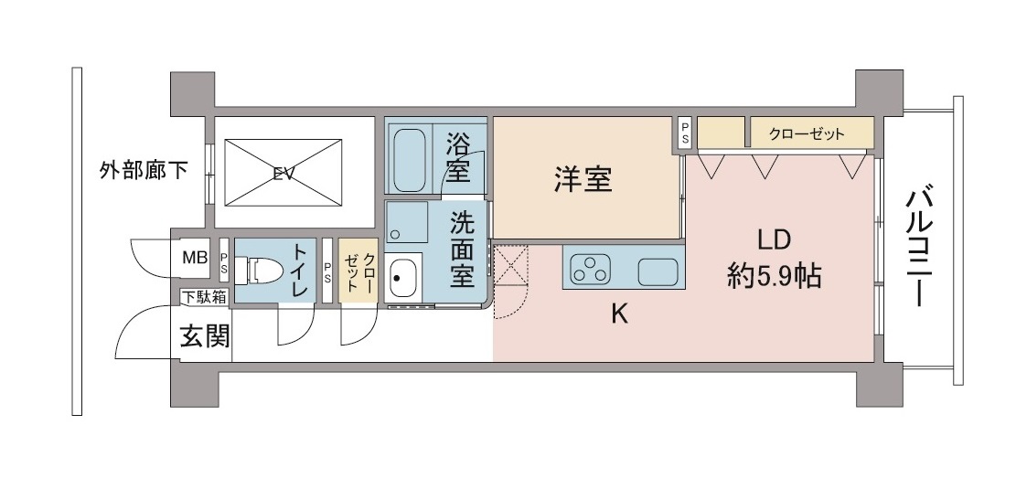 間取り図：リノベーション後