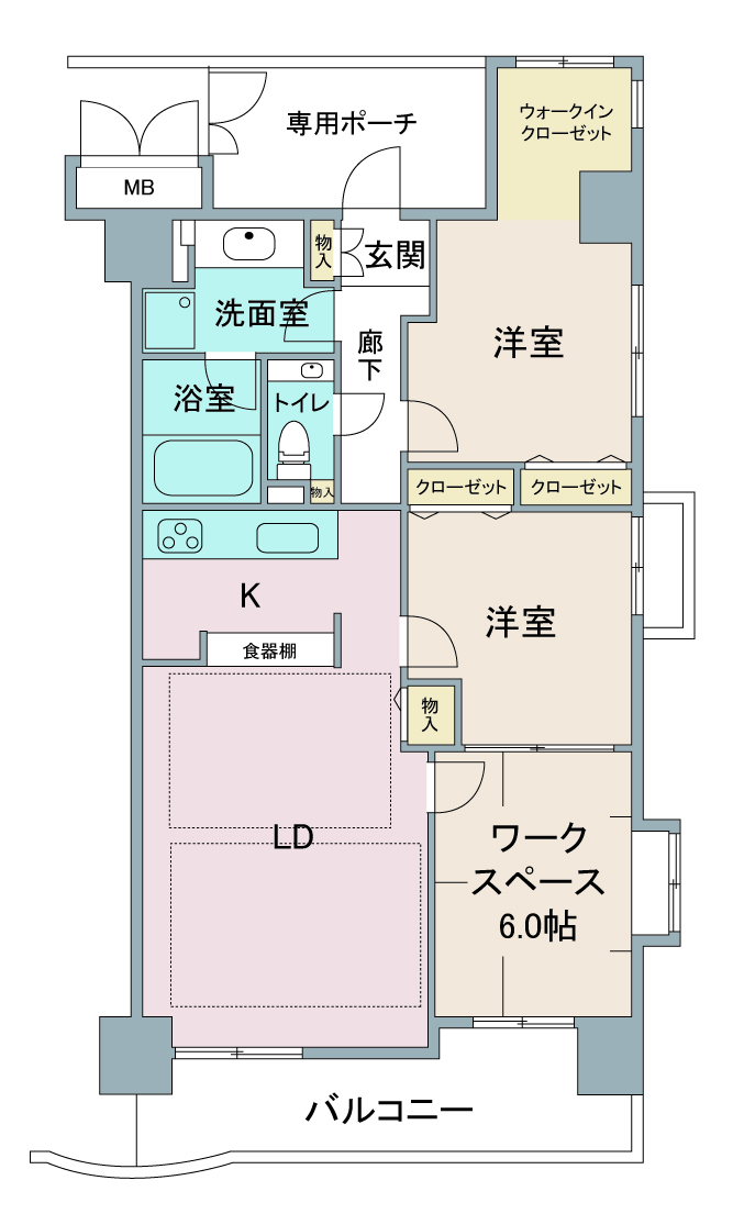 間取り図：リノベーション後