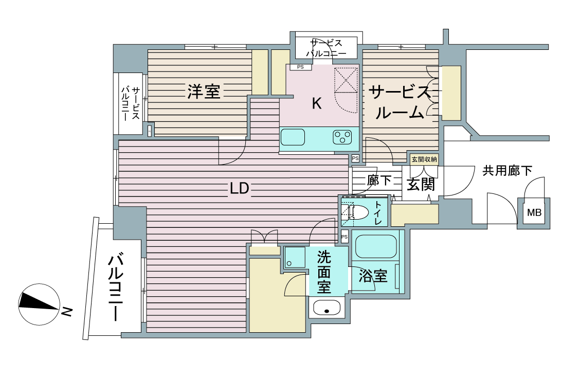 間取り図：リノベーション後