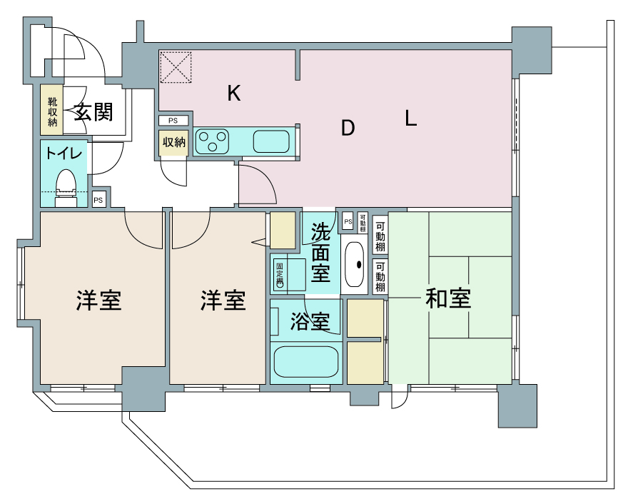 間取り図：リノベーション後