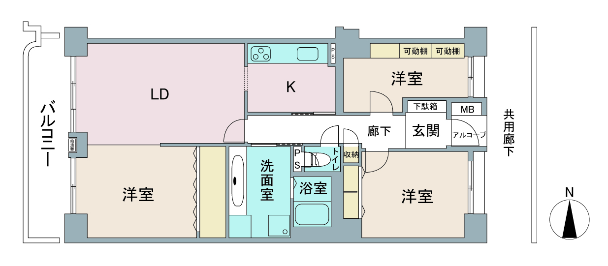 間取り図：リノベーション前