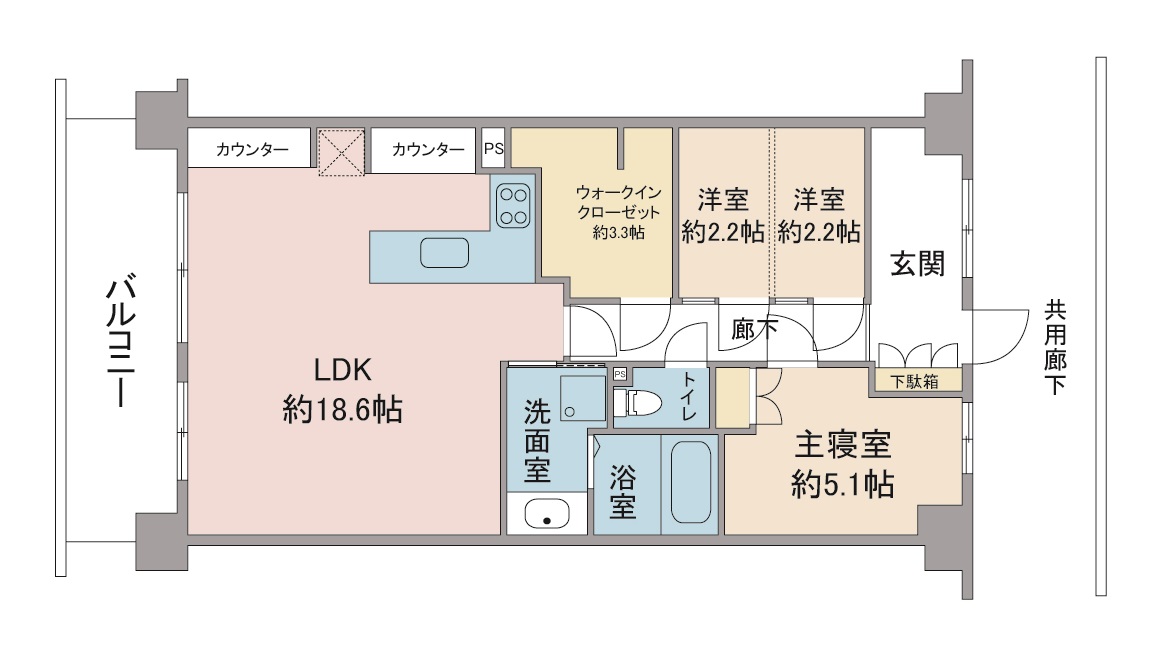 間取り図：リノベーション後