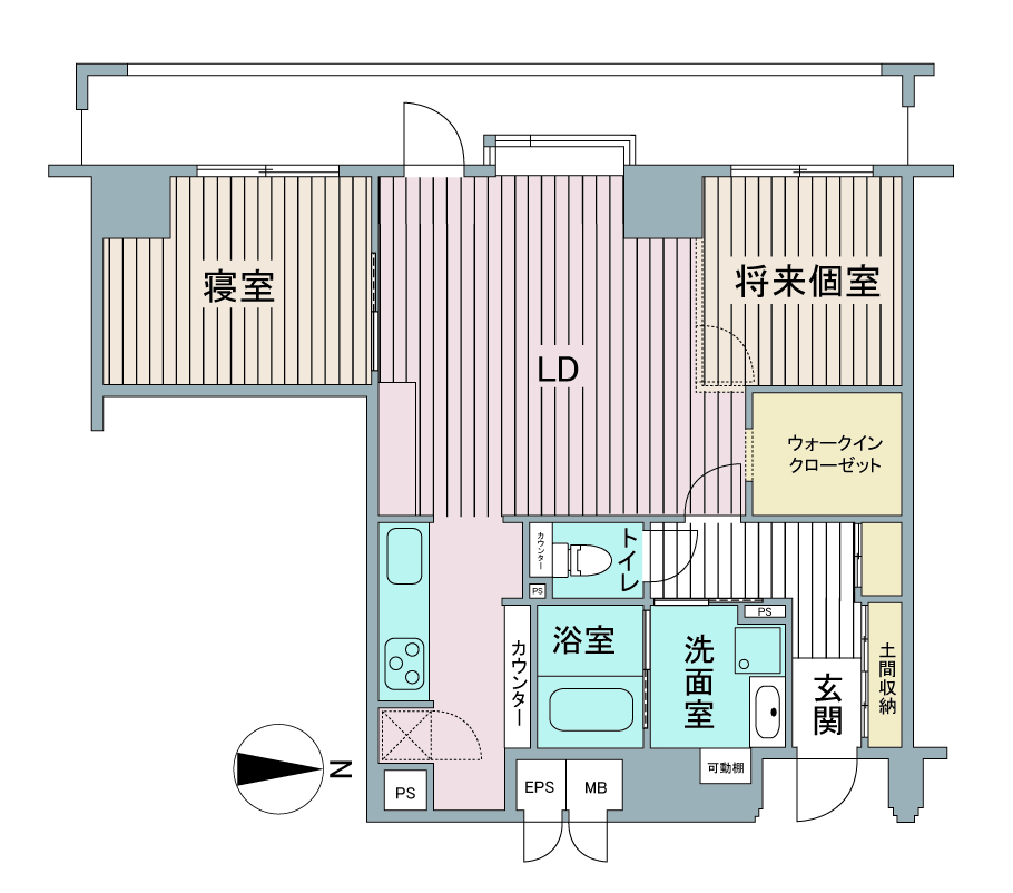 間取り図：リノベーション後