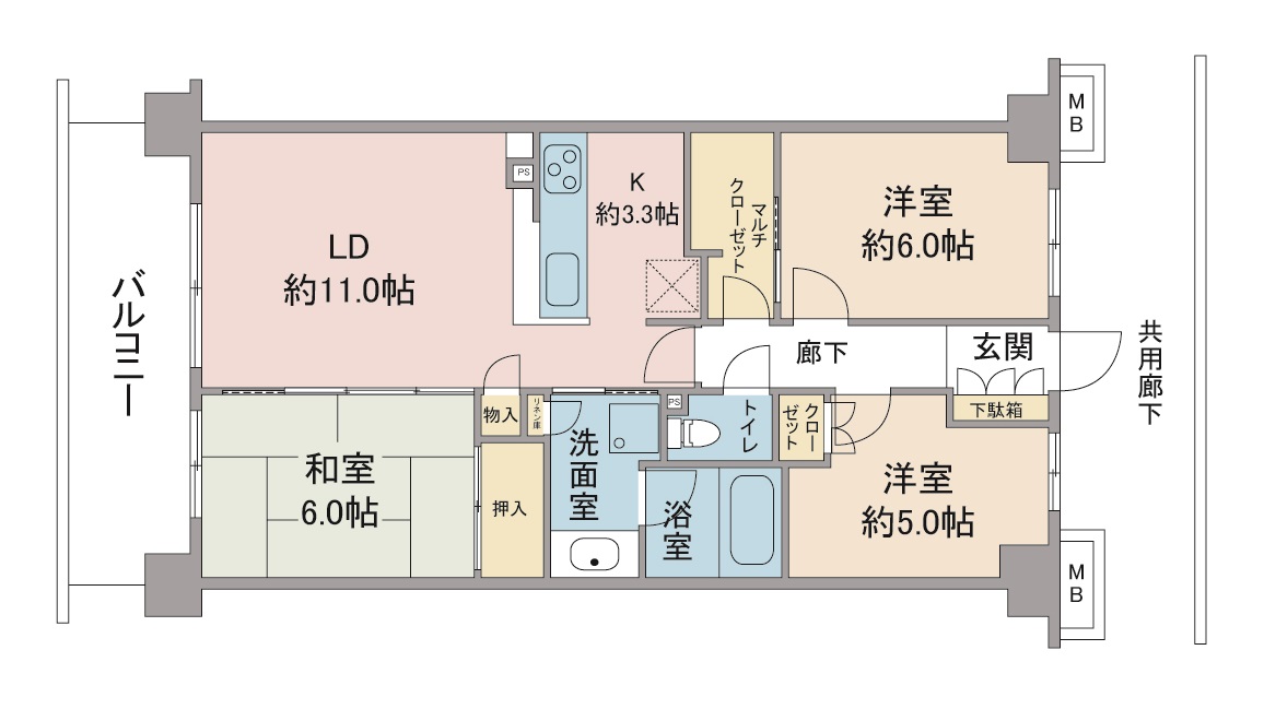 間取り図：リノベーション前